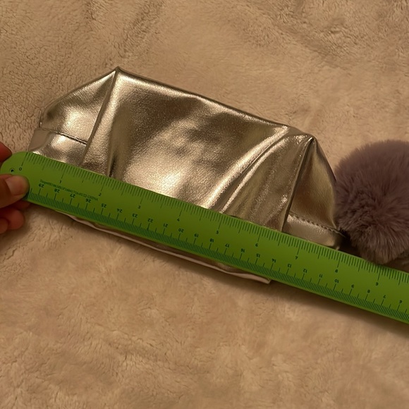 Nordstrom Beauty Silver Pom Pom Pouch - Picture 7 of 7
